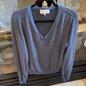 Wildfox Charcoal V-Neck Women's Sweater